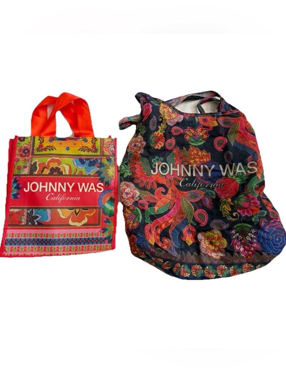 Johnny Was CA Botanical Foldable/Reusable Grocery Shopping Bag and Gift Tote Set